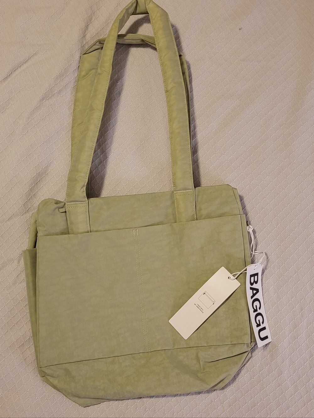 BAGGU Everyday Cloud Bag In Celadon Light Green Tote - Picture 2 of 5